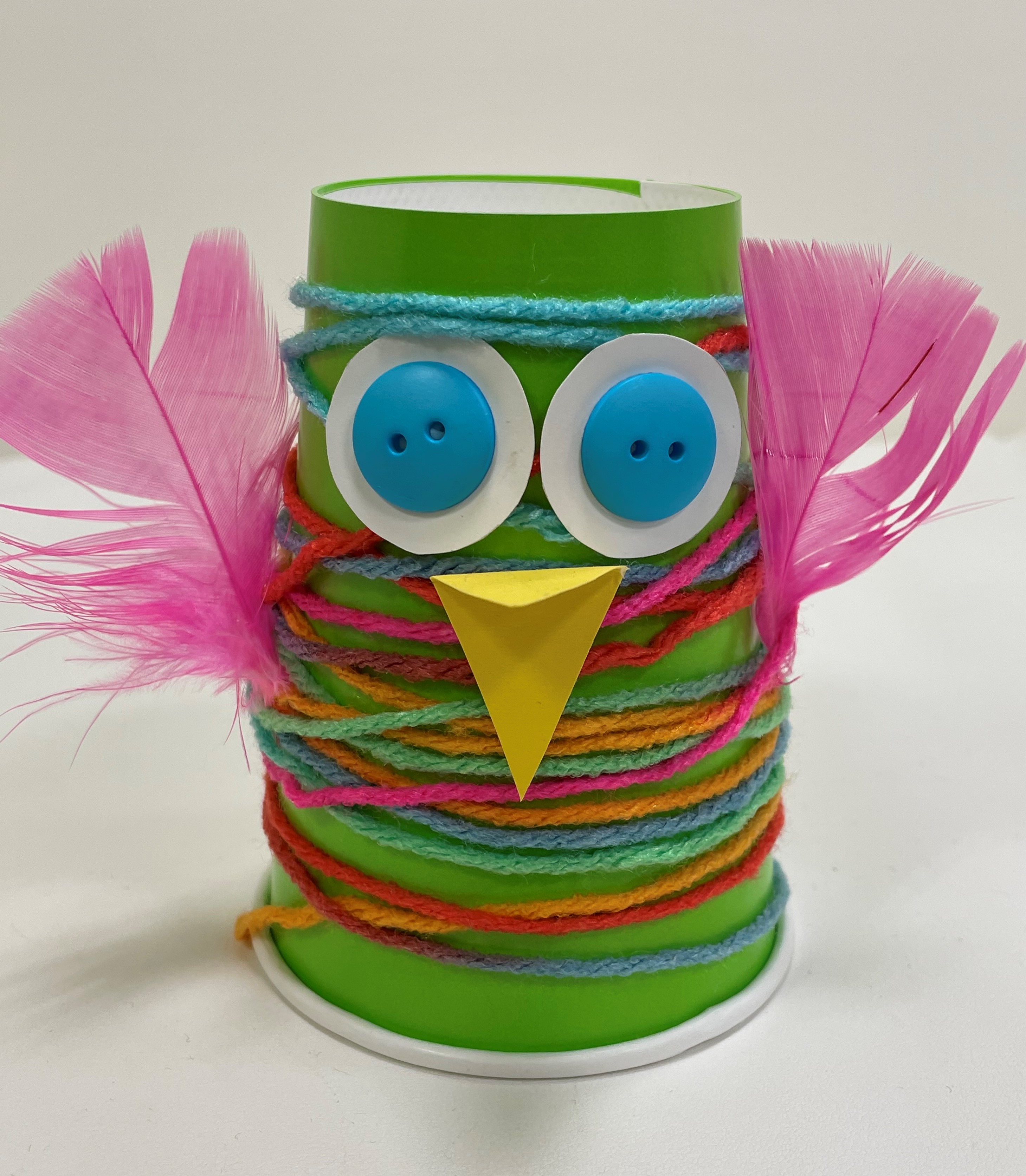 Paper cup owl