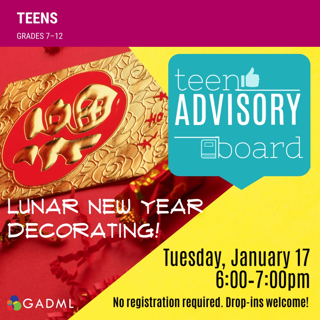 Teen Advisory Board decorating for Lunar New Year
