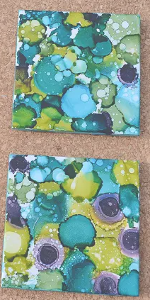 alcohol ink coasters