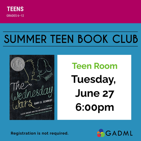 Summer Teen Book Club: The Wednesday Wars