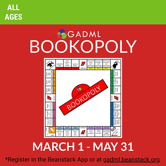Bookopoly Reading Challenge March 1 through May 31