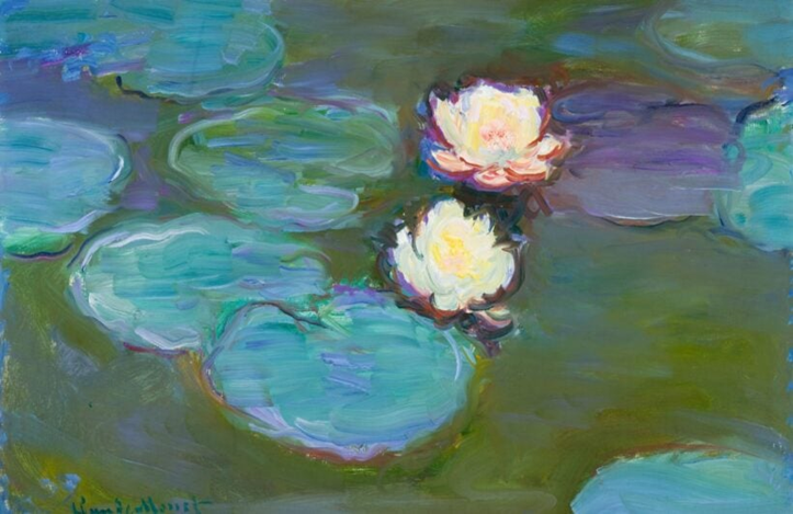 close up of Claude Monet's Water Lilies