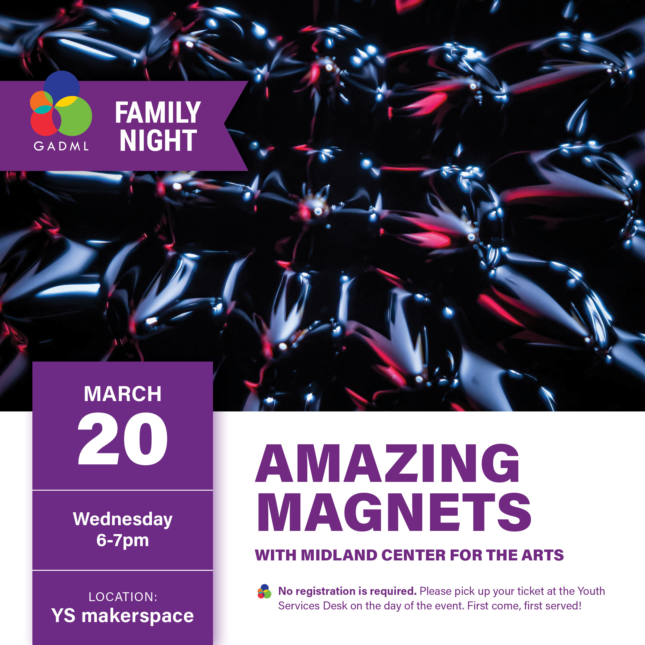 Family Night: Amazing Magnets with the Midland Center for the Arts