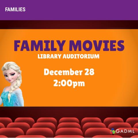 free family movie frozen december 28 2pm