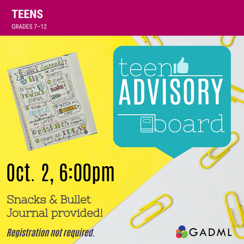 Teen Advisory Board Bullet Journals