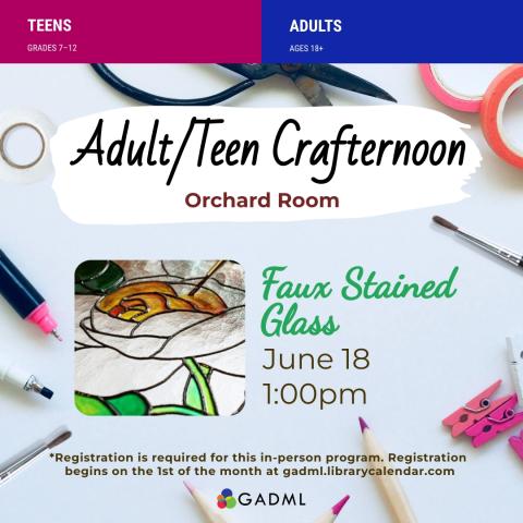 Crafternoon, June 18, 1pm