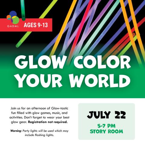 glow party in the story room july 22