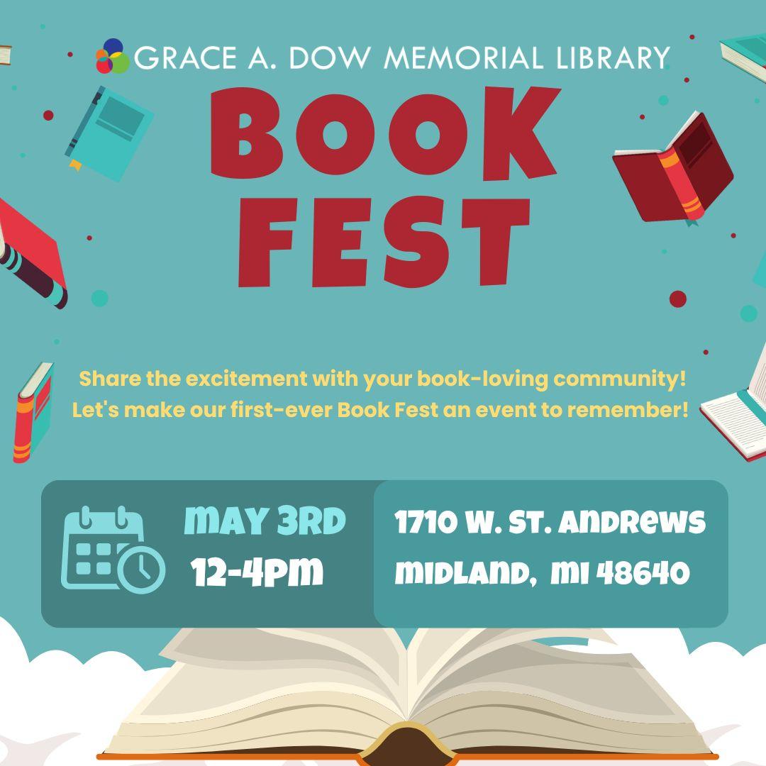 BOOK FEST AT THE LIBRARY, MAY 3, 12-4pm